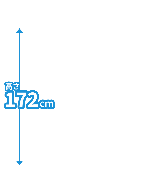高さ 172cm